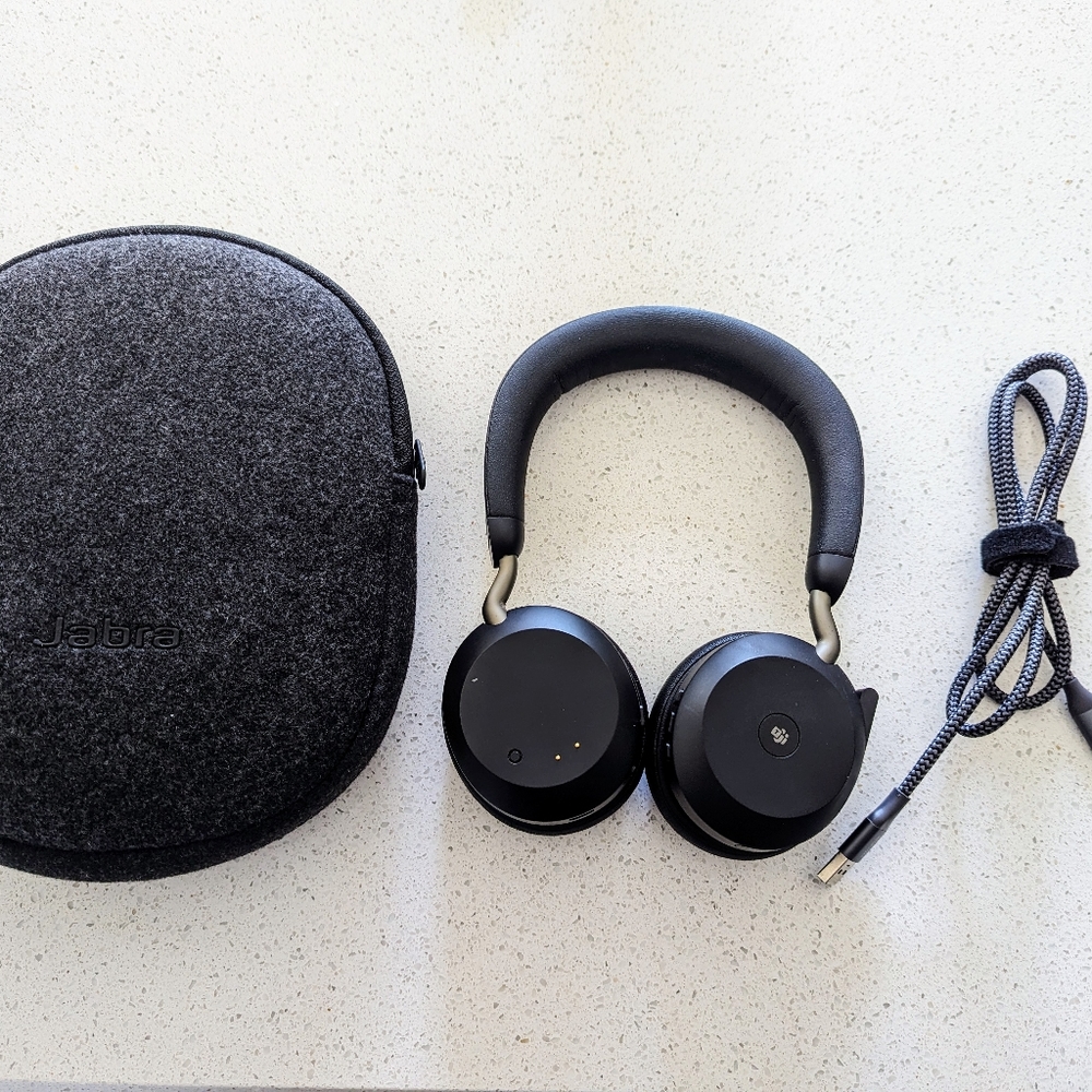 Jabra Evolve2 75 Headset - Stereo - Wireless - Bluetooth - 98.4 ft - 20 Hz - 20